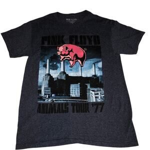 Pink Floyd Animals 1977 Tour Shirt Pig Size S Blue Band Tee Short Sleeve Unisex